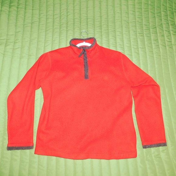 *SHIPS $4.99* Bugle Boy L 1/4 zip fleece red EUC - Picture 3 of 8